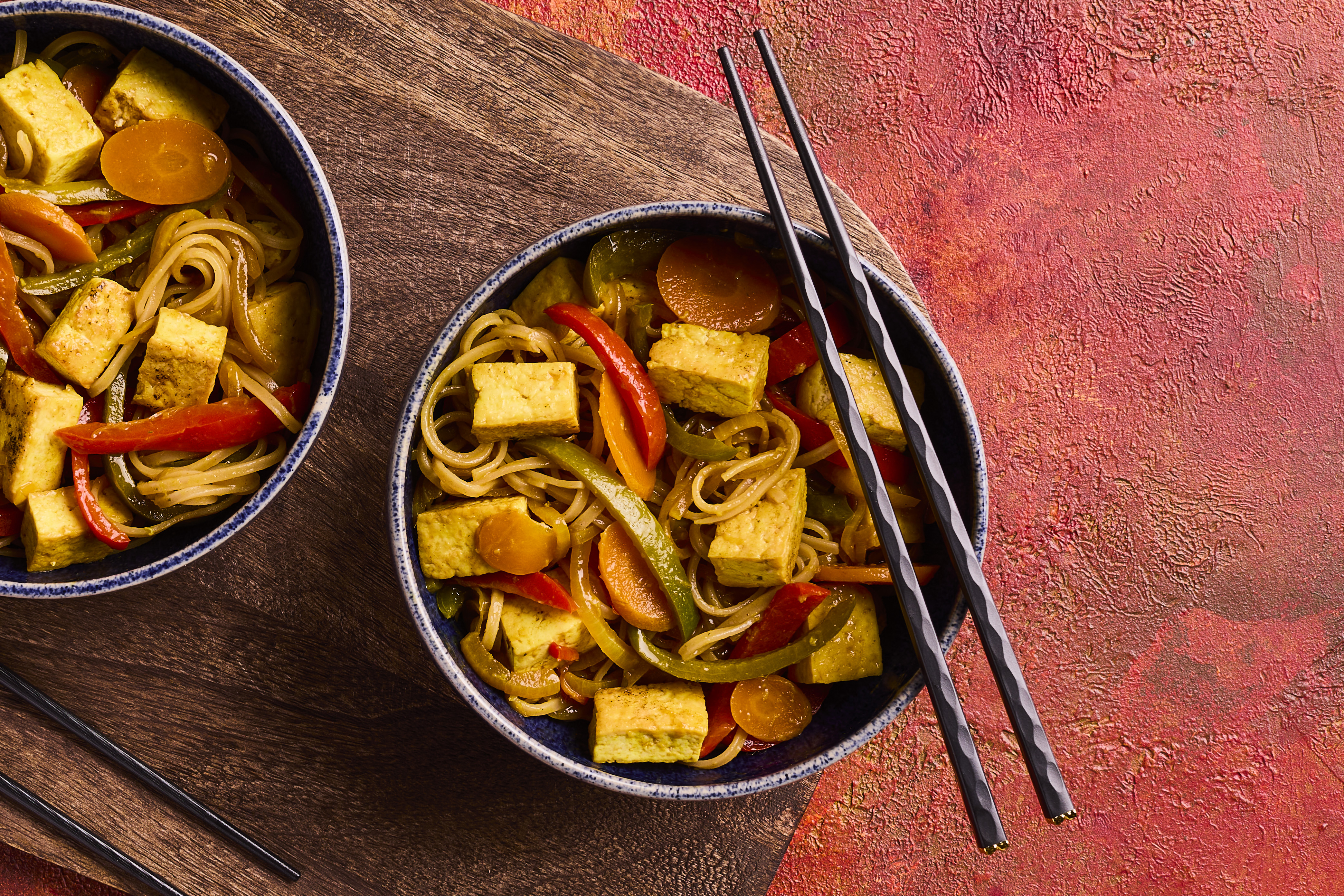 Tofu Singapore noodles