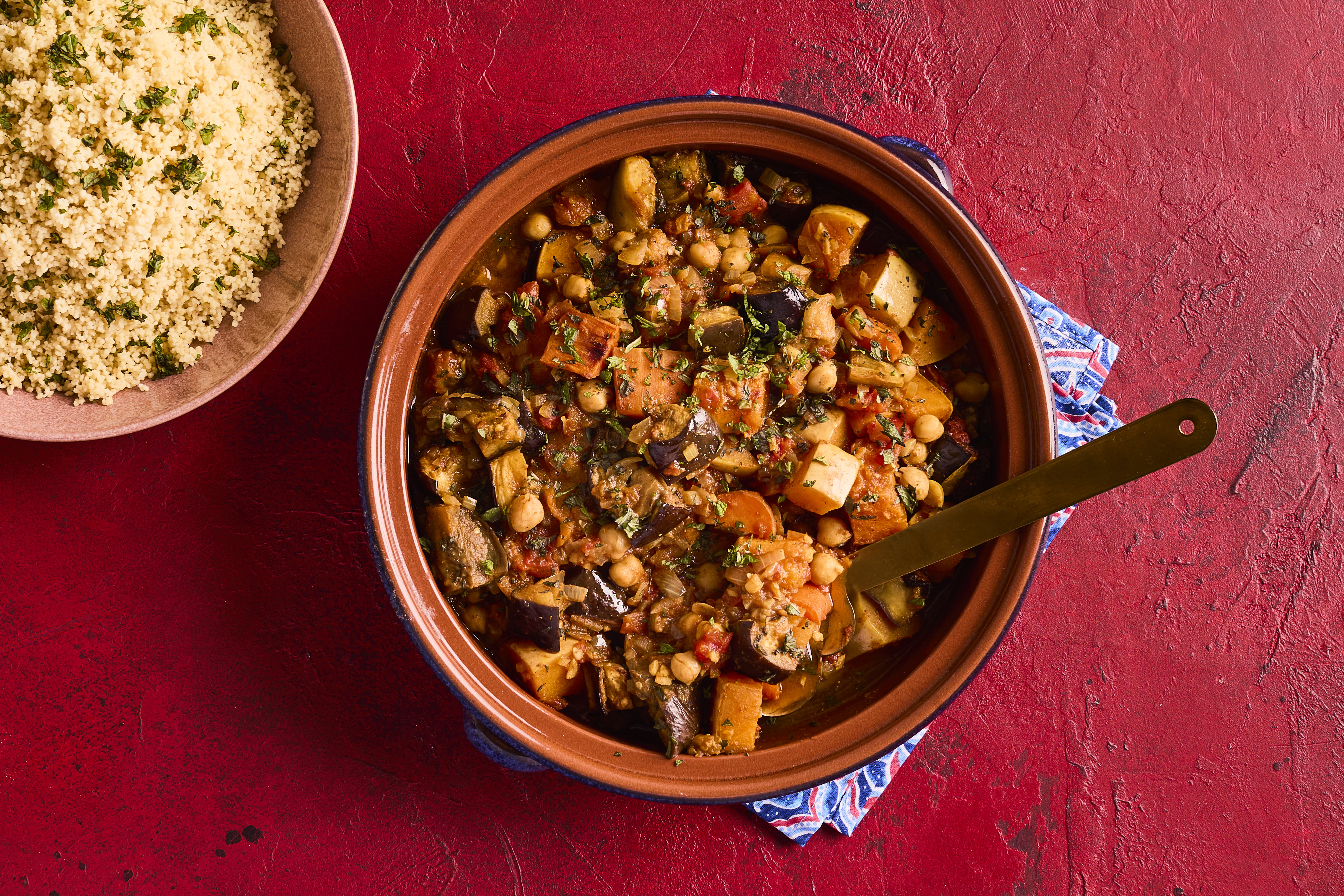 Chickpea & roasted veg tagine