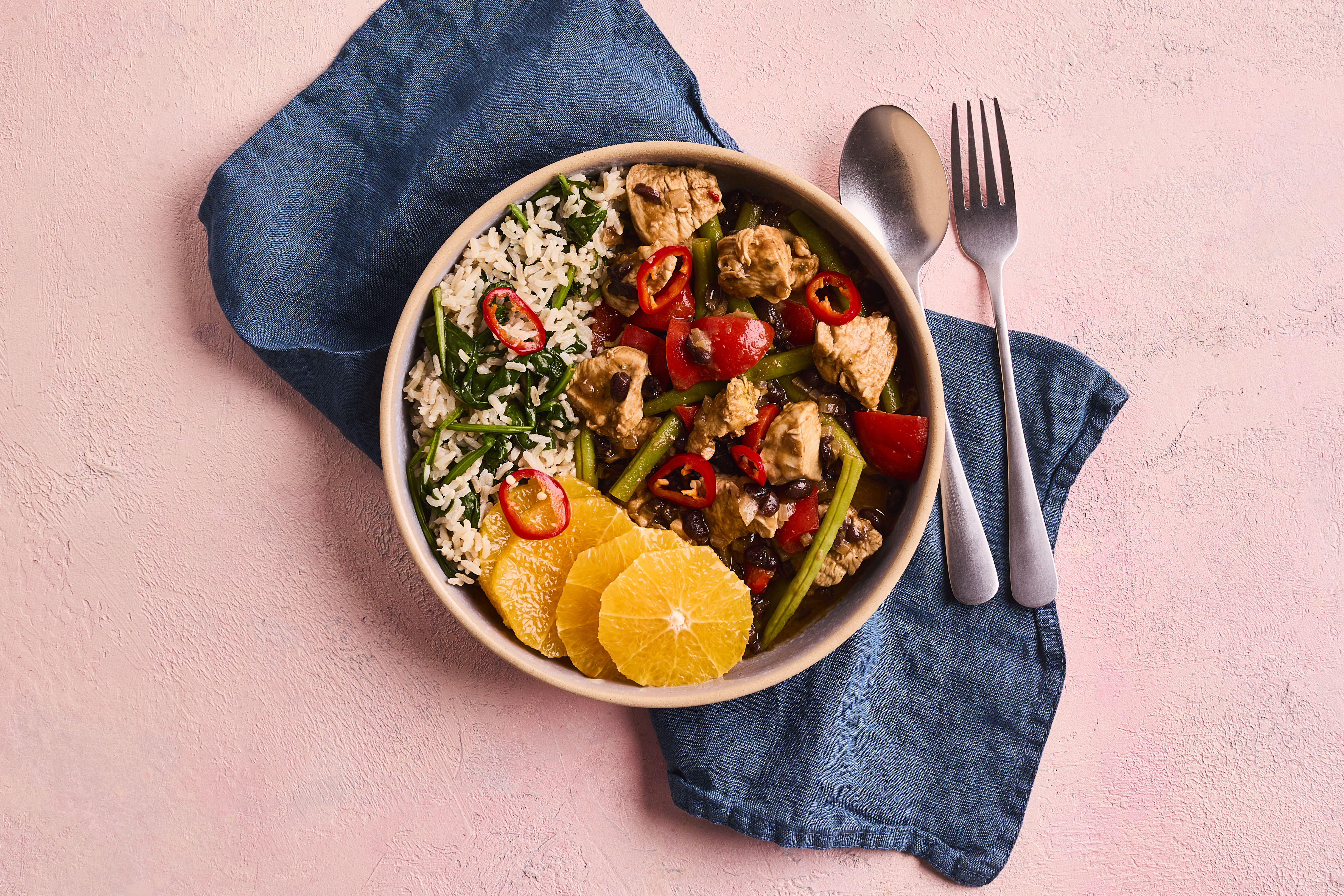 Brazilian chicken & black bean stew