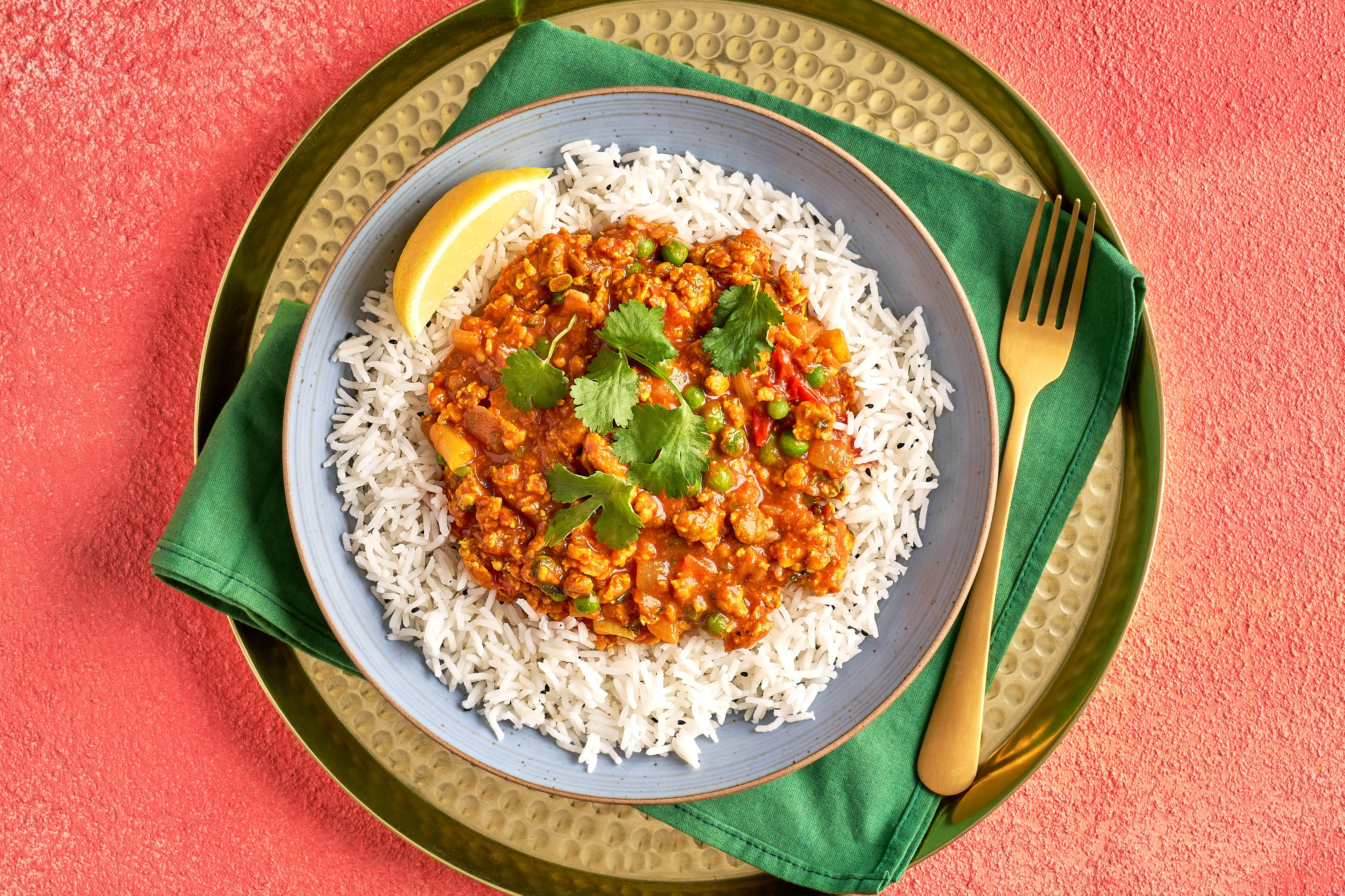 Turbocharged turkey keema curry