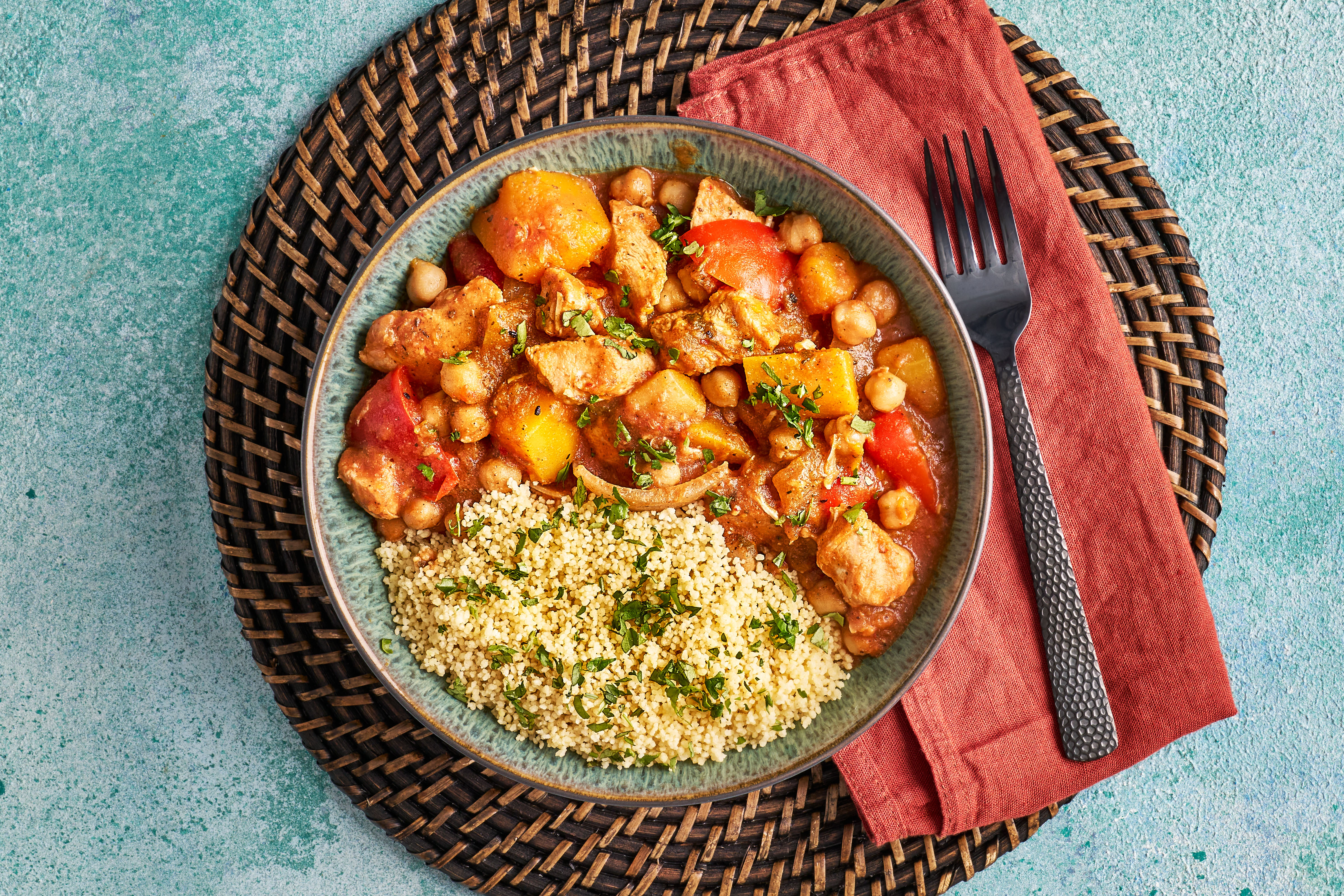 Slow-cooker Middle Eastern chicken stew