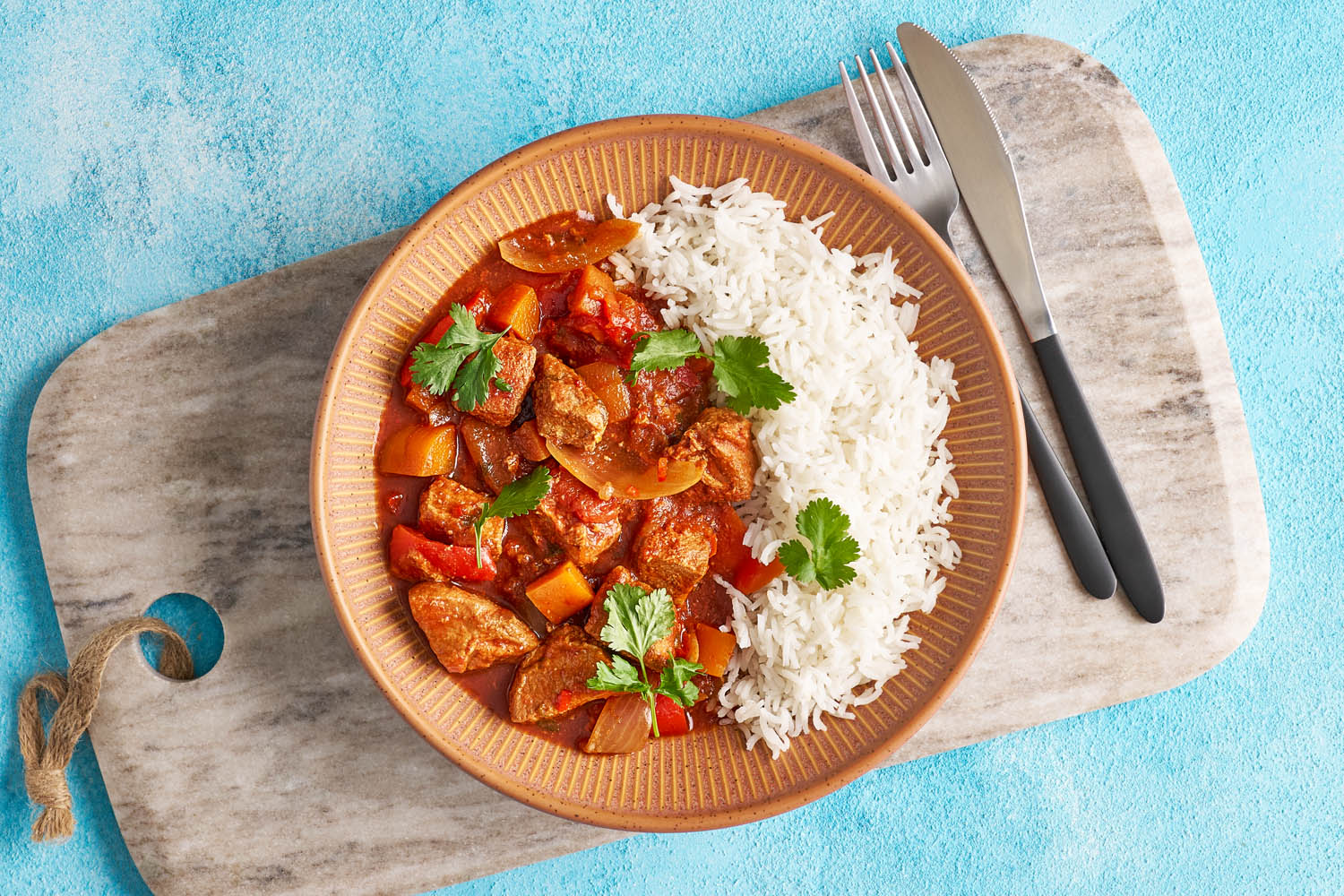 Smokin’ slow-cooker barbecue pork with rice