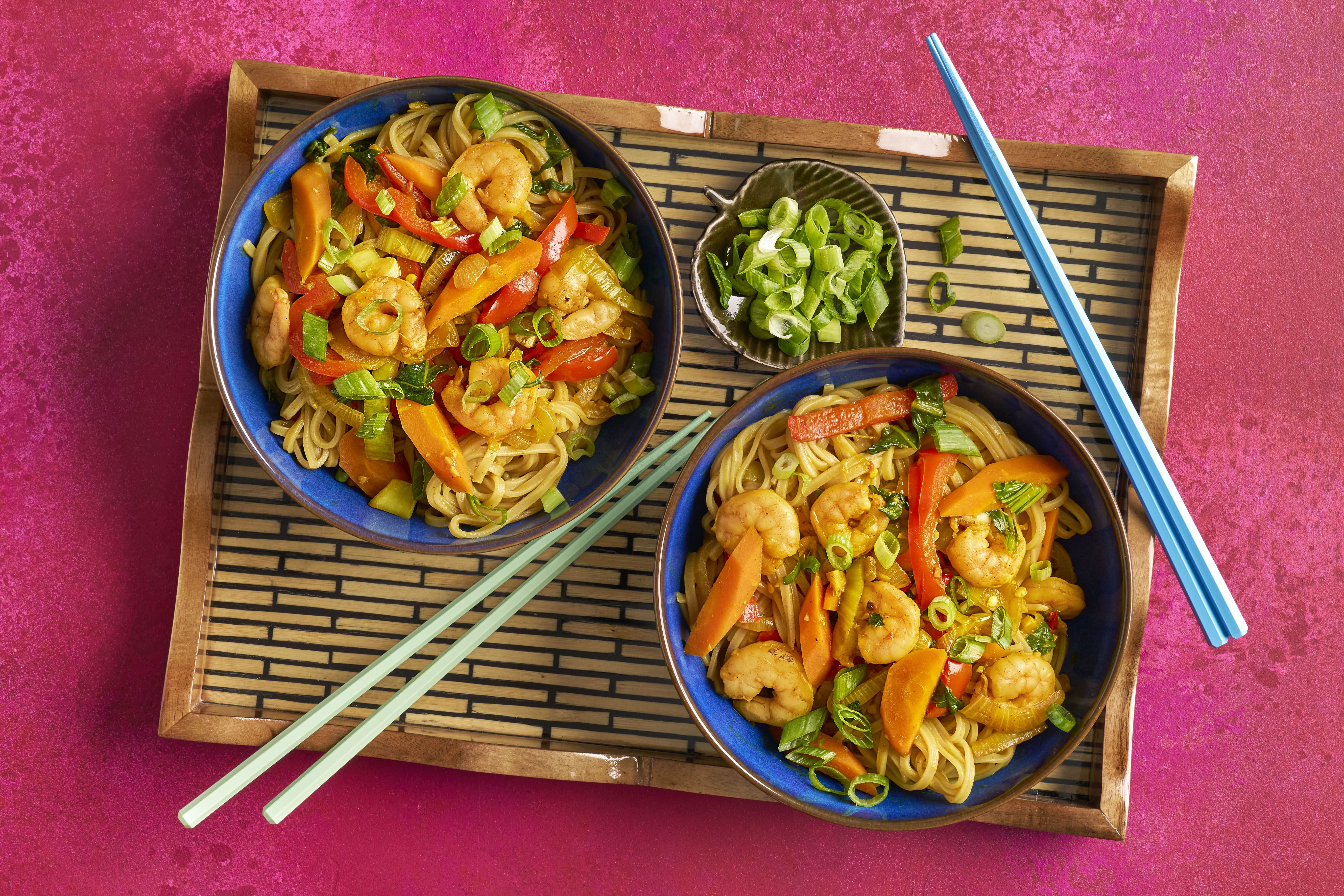 Singapore-style prawn noodles